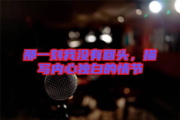 那一刻我沒有回頭，描寫內(nèi)心獨(dú)白的情節(jié)