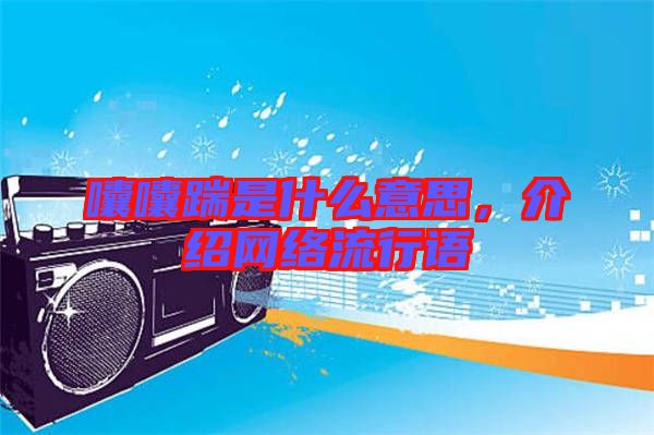 囔囔踹是什么意思，介紹網(wǎng)絡(luò)流行語