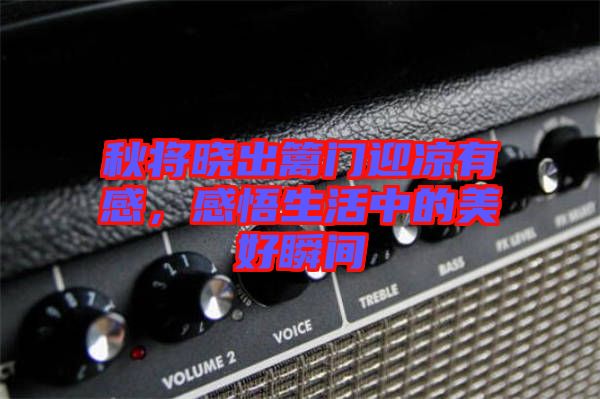 秋將曉出籬門迎涼有感，感悟生活中的美好瞬間