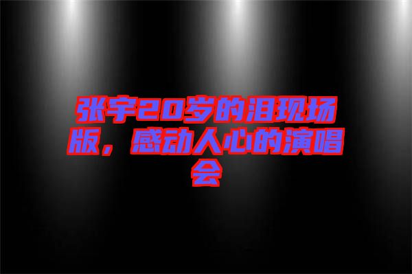 張宇20歲的淚現(xiàn)場(chǎng)版，感動(dòng)人心的演唱會(huì)