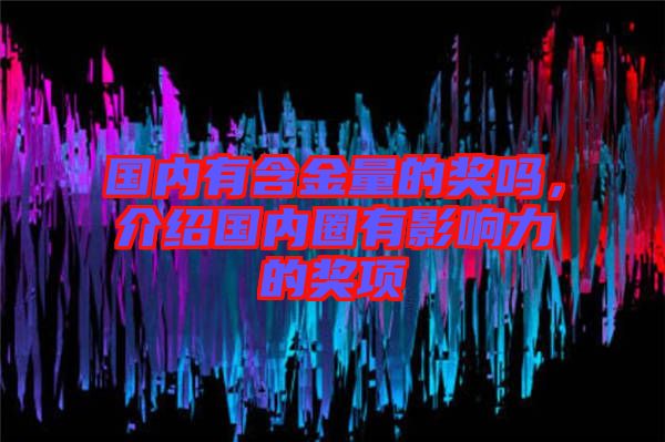 國(guó)內(nèi)有含金量的獎(jiǎng)嗎，介紹國(guó)內(nèi)圈有影響力的獎(jiǎng)項(xiàng)