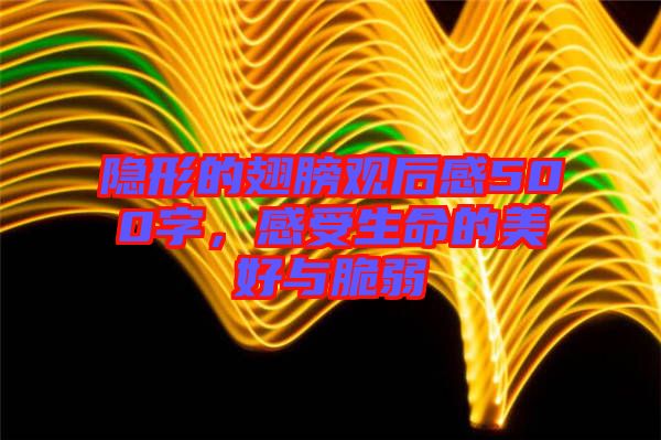 隱形的翅膀觀后感500字，感受生命的美好與脆弱