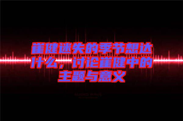 崔健迷失的季節(jié)想達(dá)什么，討論崔健中的主題與意義