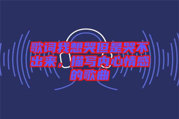 歌詞我想哭但是哭不出來，描寫內(nèi)心情感的歌曲