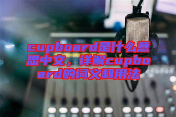 cupboard是什么意思中文，詳解cupboard的詞義和用法