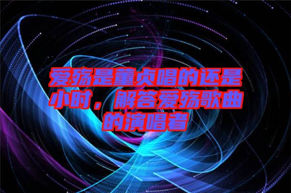 愛殤是董貞唱的還是小時，解答愛殤歌曲的演唱者