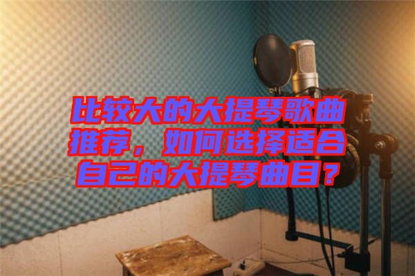比較大的大提琴歌曲推薦，如何選擇適合自己的大提琴曲目？
