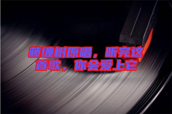 藤纏樹原唱，聽完這首歌，你會愛上它