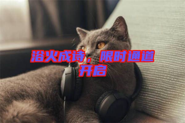 浴火成詩，限時通道開啟