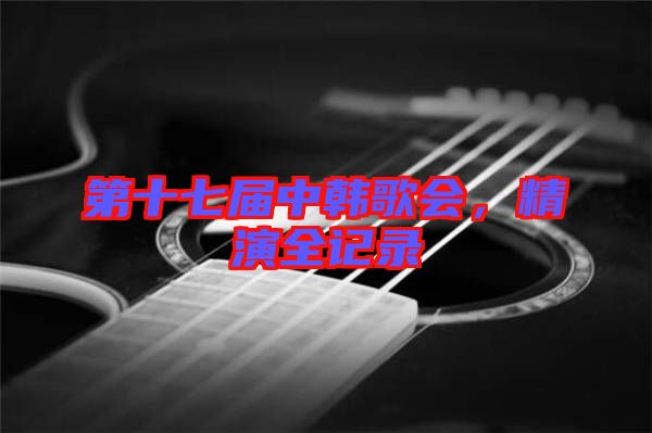 第十七屆中韓歌會，精演全記錄