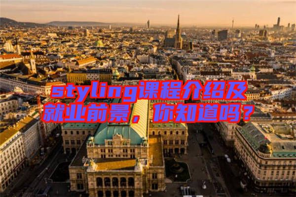 styling課程介紹及就業(yè)前景，你知道嗎？