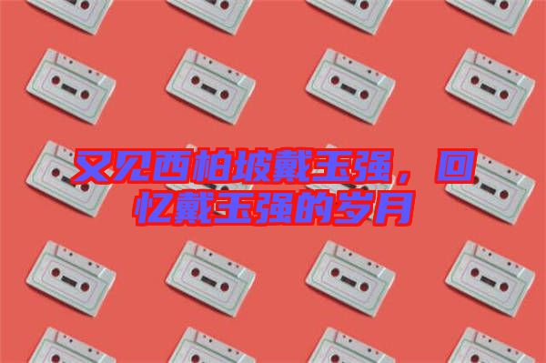 又見西柏坡戴玉強，回憶戴玉強的歲月