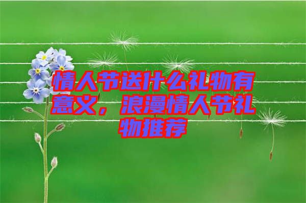 情人節(jié)送什么禮物有意義，浪漫情人節(jié)禮物推薦