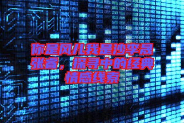 你是風(fēng)兒我是沙李晟張睿，探尋中的經(jīng)典情感線索
