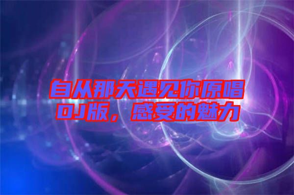 自從那天遇見你原唱DJ版，感受的魅力