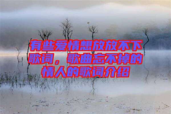 有些愛情想放放不下歌詞，歌曲忘不掉的情人的歌詞介紹