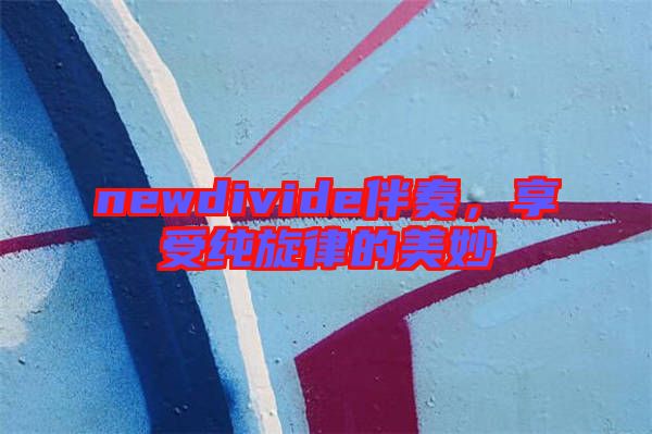 newdivide伴奏，享受純旋律的美妙