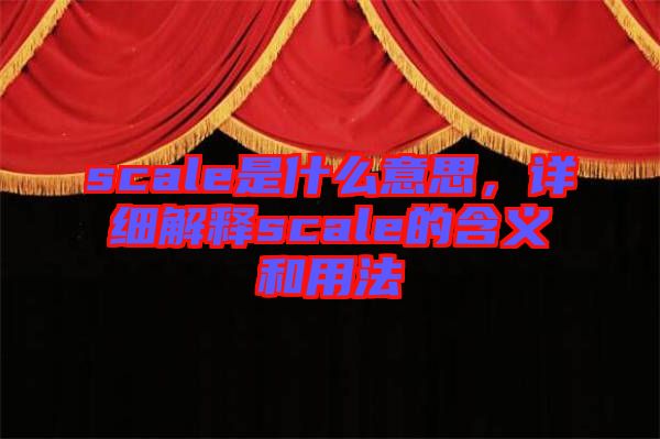 scale是什么意思，詳細解釋scale的含義和用法