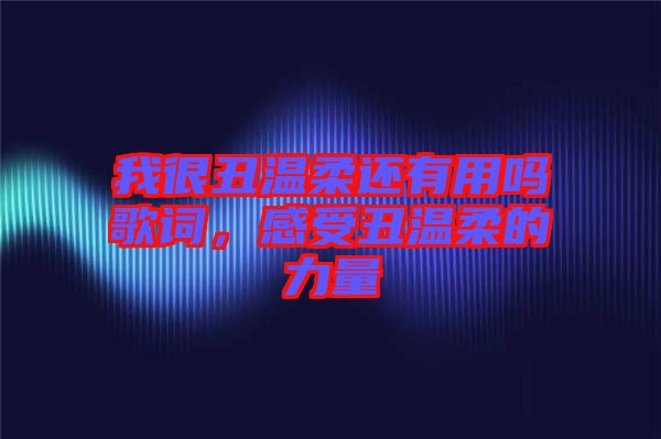 我很丑溫柔還有用嗎歌詞，感受丑溫柔的力量