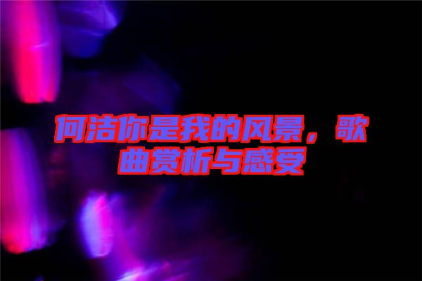 何潔你是我的風(fēng)景，歌曲賞析與感受