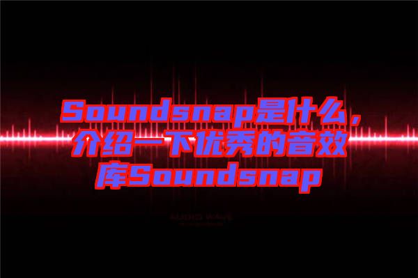 Soundsnap是什么，介紹一下優(yōu)秀的音效庫Soundsnap