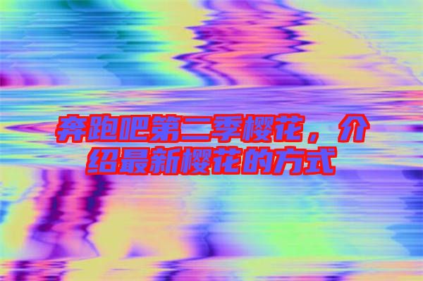 奔跑吧第二季櫻花，介紹最新櫻花的方式