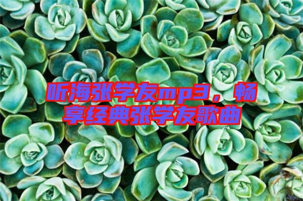 聽海張學(xué)友mp3，暢享經(jīng)典張學(xué)友歌曲