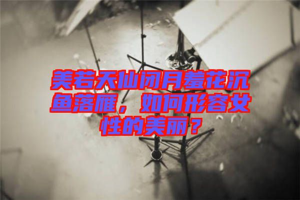 美若天仙閉月羞花沉魚(yú)落雁，如何形容女性的美麗？