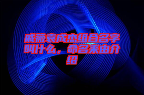 戚薇袁成杰組合名字叫什么，命名來由介紹