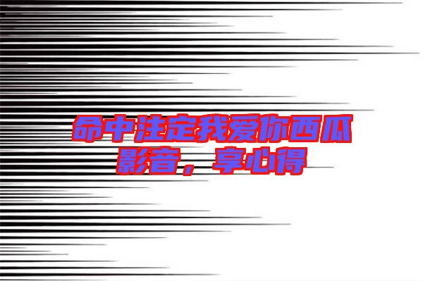 命中注定我愛你西瓜影音，享心得