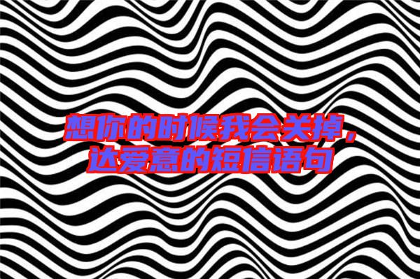 想你的時候我會關(guān)掉，達愛意的短信語句