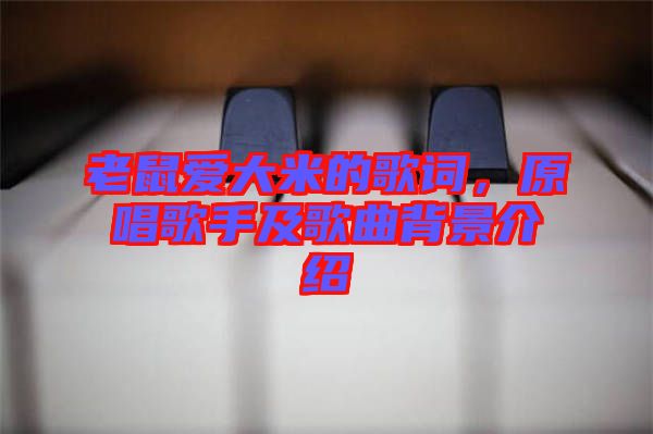 老鼠愛大米的歌詞，原唱歌手及歌曲背景介紹
