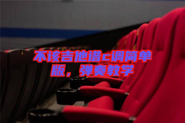 不該吉他譜c調(diào)簡單版，彈奏教學