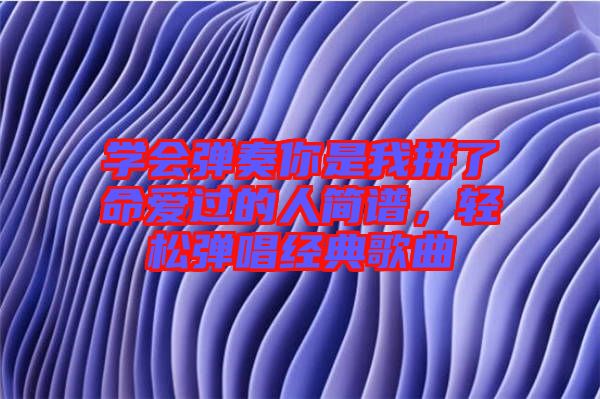 學(xué)會彈奏你是我拼了命愛過的人簡譜，輕松彈唱經(jīng)典歌曲