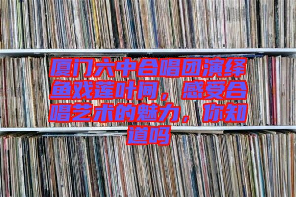 廈門六中合唱團(tuán)演繹魚戲蓮葉間，感受合唱藝術(shù)的魅力，你知道嗎