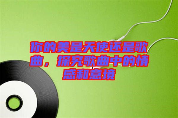 你的美是天使還是歌曲，探究歌曲中的情感和意境