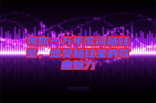 等你一萬年歌詞楊鈺瑩，感受楊鈺瑩的歌曲魅力