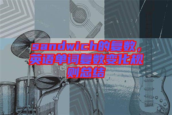 sandwich的復(fù)數(shù)，英語單詞復(fù)數(shù)變化規(guī)則總結(jié)