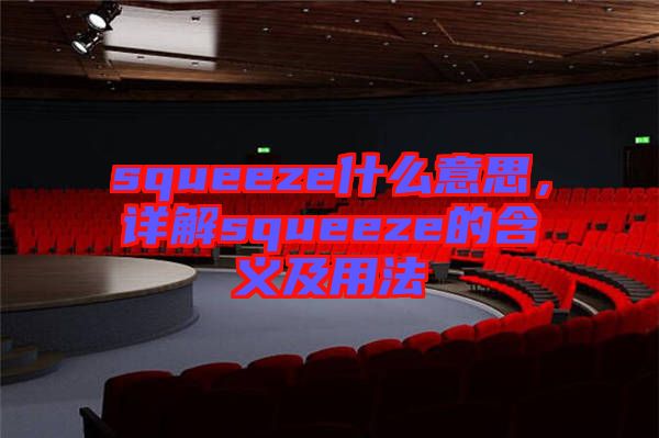 squeeze什么意思，詳解squeeze的含義及用法
