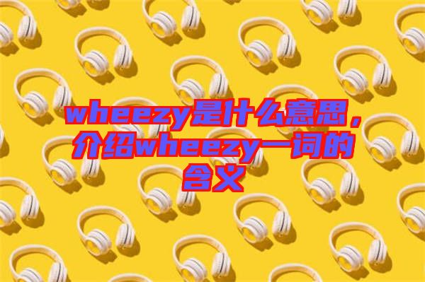 wheezy是什么意思，介紹wheezy一詞的含義