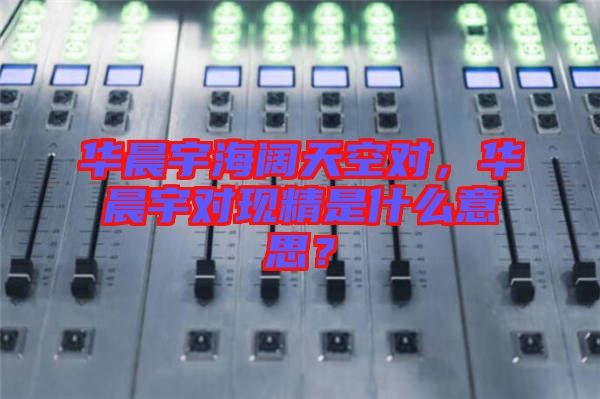 華晨宇海闊天空對(duì)，華晨宇對(duì)現(xiàn)精是什么意思？