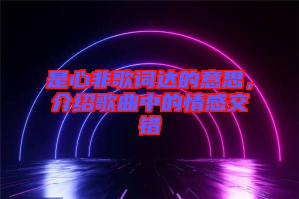 是心非歌詞達的意思，介紹歌曲中的情感交錯