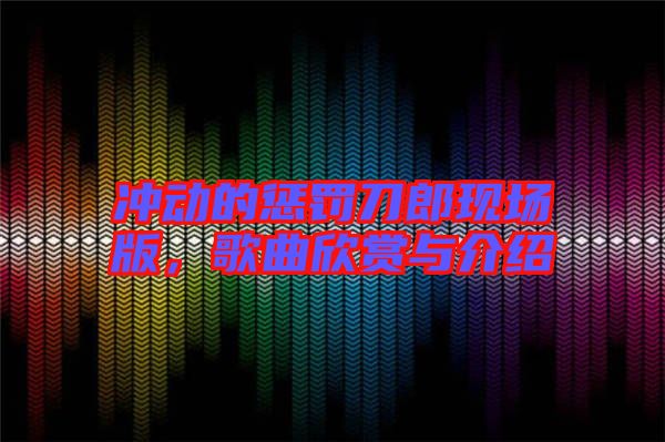 沖動的懲罰刀郎現(xiàn)場版，歌曲欣賞與介紹