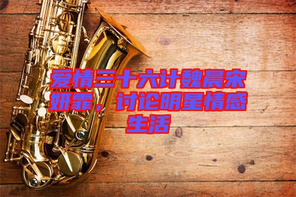 愛(ài)情三十六計(jì)魏晨宋妍霏，討論明星情感生活