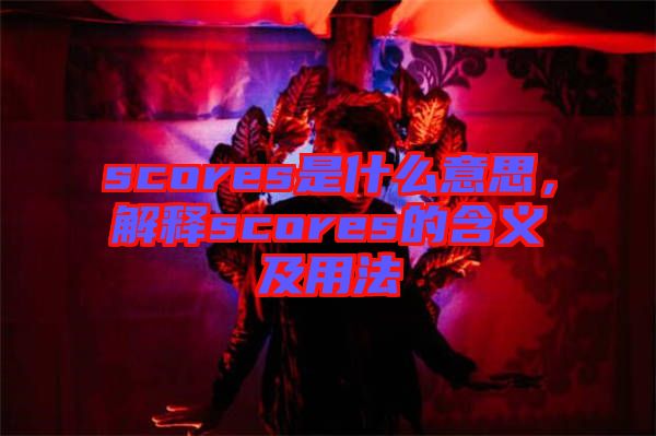scores是什么意思，解釋scores的含義及用法