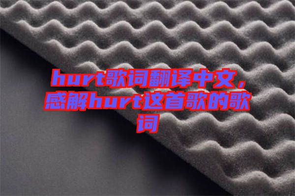 hurt歌詞翻譯中文，感解hurt這首歌的歌詞