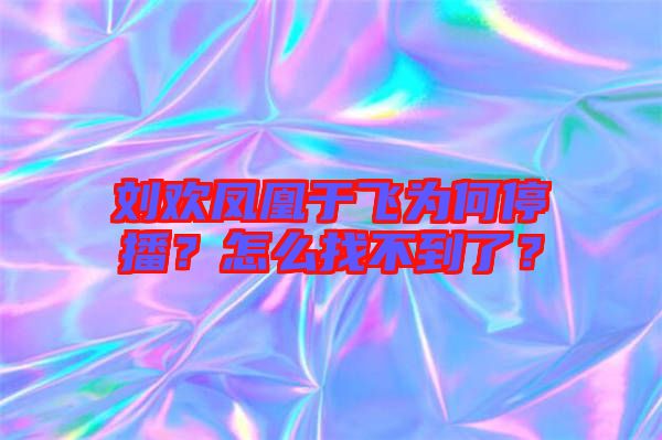 劉歡鳳凰于飛為何停播？怎么找不到了？