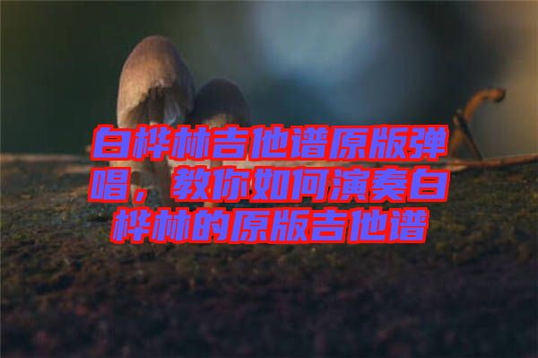 白樺林吉他譜原版彈唱，教你如何演奏白樺林的原版吉他譜