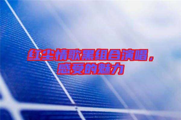 紅塵情歌黑組合演唱，感受的魅力