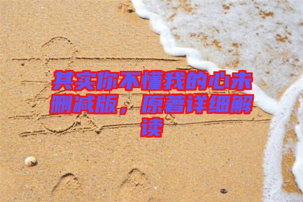 其實(shí)你不懂我的心未刪減版，原著詳細(xì)解讀